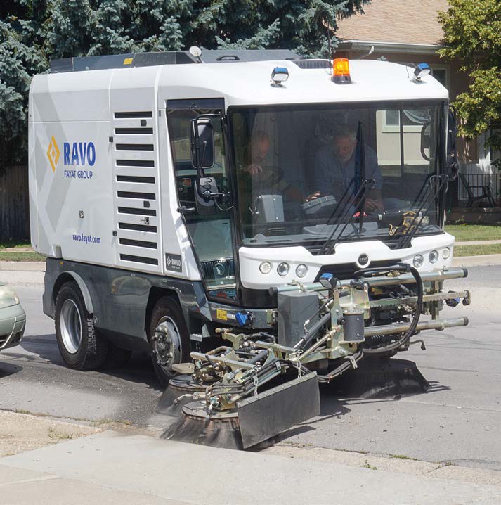 The RAVO 5 iSeries is extremely maneuverable and has a turning circle of 16 feet curb to curb. Its unique pulled brush system uses constant brush pressure that extends the brush life by 50 percent and is maintenance friendly. (Photo provided)