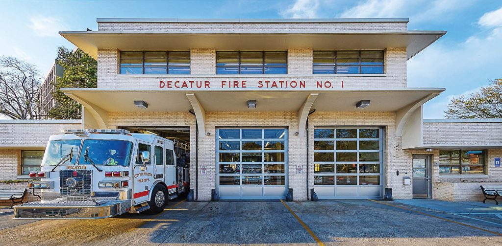 Decatur Fire Station No. 1 received a complete renovation and expansion — a project that achieved LEED Platinum certification. (Photo provided)
