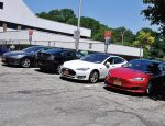 Multiple vehicles take advantage of White Plains, N.Y.’s EV charging stations. (Photo provided by city of White Plains)