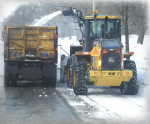 The ability to clean up aft er a snowstorm requires yearlong preparation to ensure every piece of equipment is in tip-top shape, from major repairs and preventative maintenance to securing media contacts and setting up weather contacts. (Photo provided)