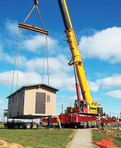 City employees researched various options and travelled to find the best prefabricated restroom for their needs. They settled on CXT prefabricated restrooms with one of the main draws being that they are vandal resistant. (Photo by Keith Riney)