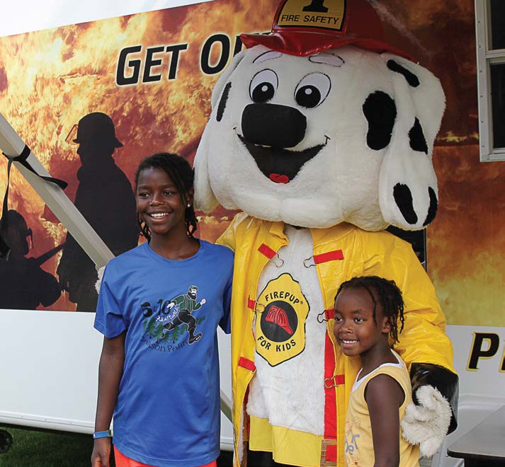 Sparky the Fire Dog made an appearance to teach children about fire prevention. (Photo provided)
