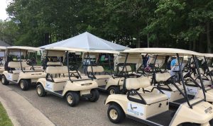 Visual Marking Systems graphics can be applied to a variety of fleet vehicles. This city used decals to highlight cart sponsors at its city-owned golf course, which can be a unique revenue stream. (Photo provided)