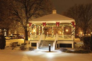 Downtown Glens Falls decks itself out in lights during the holiday season. (Photo provided)