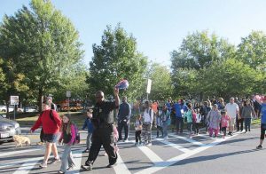 Montgomery County, Md., Police Department interacts with the community as part of Walk to School Day. (Photo provided)