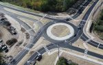 Safer and on the rise in popularity, roundabouts cost about the same as a signalized intersections when there is a large already-built intersection that needs to be reconstructed. Pictured is the 10 Mile/ Napier roundabout in Michigan. (Photo provided by Traffic Improvement Association of Oakland County)