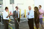 A ribbon cutting ceremony was held for the upgraded East Water Treatment Plant on July 27, 2017. Pictured, from left, are Boynton Beach Commissioner Joe Casello, Mayor Steven Grant, Utilities Technical Services Manager Michael Low, Commissioner Christina Romelus and Vice Mayor Justin Katz. (Photo provided)