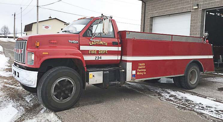 Pictured is a fire apparatus that was recently featured in a Wisconsin Surplus auction. If a city is aiming to purchase a used vehicle in an auction, it should always look at it before placing a bid. (Photo provided)