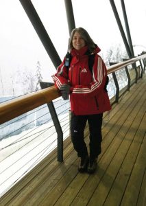 While Parsley no longer competes or coaches in the sport of skeleton, she does serve as a jury member of the International Bobsleigh and Skeleton Federation, or IBSF. She works at the World Cup races around the world as a member of the international team of race officials. This photo was from a World Cup race in Whistler, Canada. (Photo provided)