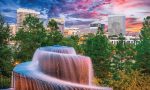 Pictured is Columbia, S.C.’s, Finlay Park fountain. It is the city’s largest and most visited park in the downtown area and has picnic tables, two playground areas and a cafe. During the summer, it hosts outdoor movies, numerous events and festivals. (Shutterstock.com)