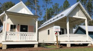 Tiny home communities seem to be more popular outside of city limits, such as The Dwellings in Tallahasse, Fla. However, the city’s building code requirements would be the same as anyone pursuing building a single-family home subdivision. (Photo provided)