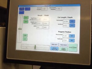 The touch screen of the Rottler Manufacturing S86A CNC resurfacing machine makes resurfacing engines quick and easy. Operators can set the program and walk away. (Photo by Denise Fedorow)