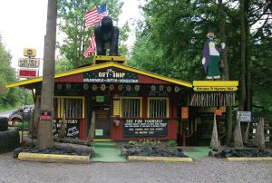 The entrance to The Mystery Hole still sports the kitschy design and trappings popular with the roadside attractions of yesteryear. (Photo provided)