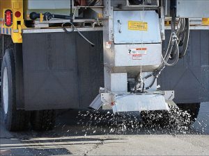 Polk County Highway Department uses between 20,000-35,000 gallons of brine per winter season. It has found a ratio of cheese brine to rock salt that prevents it from clogging up the machines. (Photo provided)