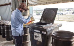 Pictured is an inside look at the household hazardous waste process in Denton. (Photo provided)