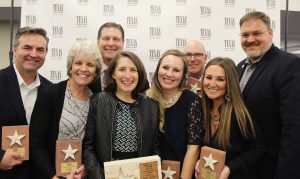 Anaya poses with other parks and recreation professionals at a past Texas Recreation and Park Society event. At the event she received the Past President’s Award. (Photo provided)