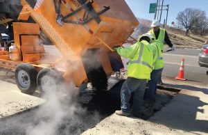 The KM T-2 Asphalt Recycler can recycle 4 tons an hour and produces a plant-quality mix or better every time. (Photo provided)