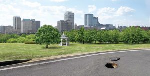 Jefferson County, Ala.’s, Environmental Services Department oversees the maintenance of 80,000 manholes. It raises the manholes to grade whenever a road is being repaved and has had a good track record with the pivoted turnbuckle manhole risers. (Photo provided)