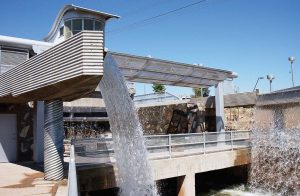 Innovations and diligent planning have safeguarded Arizona’s water supply for years. Pictured is Arizona Falls, which now combines art, history and technology to generate clean electricity from the Arizona Canal’s waterfall. (Photo provided)