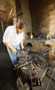 Blacksmith demonstrations are an educational staple at Fort Gaines.