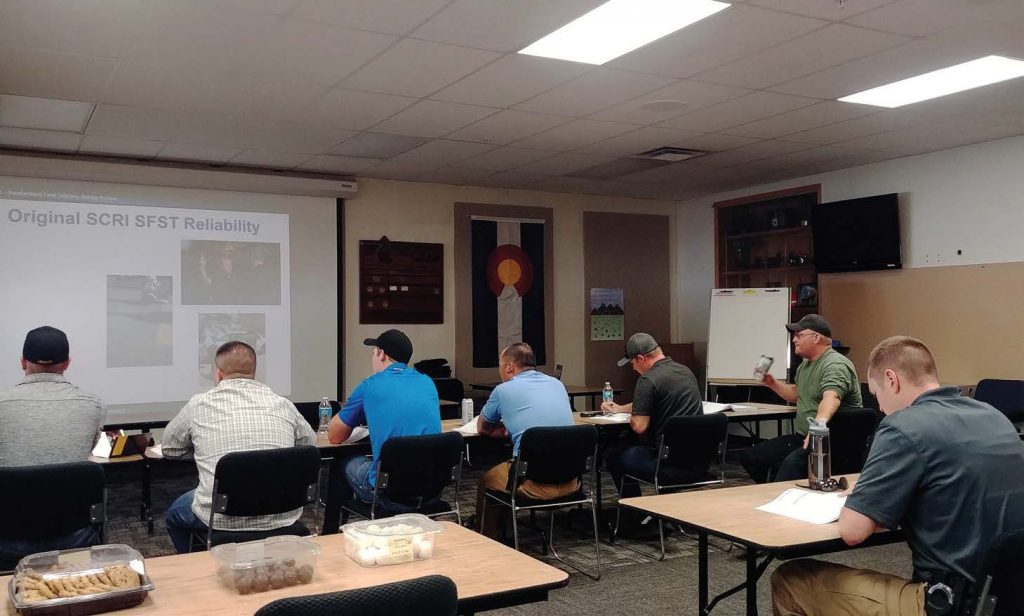 Law enforcement offi cials, from park rangers and federal police to state and local police offi cers, participate in the three-day DUI program that off ers basic training in conducting sobriety testing. While it may not give as much in-depth training for drug recognition, it lays the basic groundwork. (Photo provided)