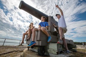 Fort Gaines contains eight pieces of artillery originally used during the Civil War.