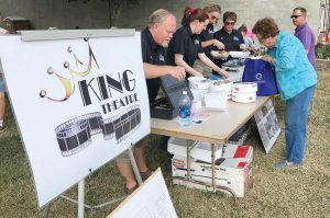 A grill-out was hosted at the farmer’s market to raise funds for King Theatre’s renovation. (Photo provided)