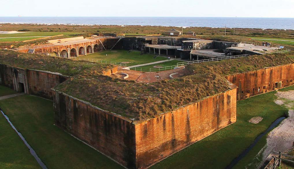 The pentagon-shaped fortress was established in 1819. Construction was completed in 1861. A series of brick-lined tunnels leads to the corner bastions.