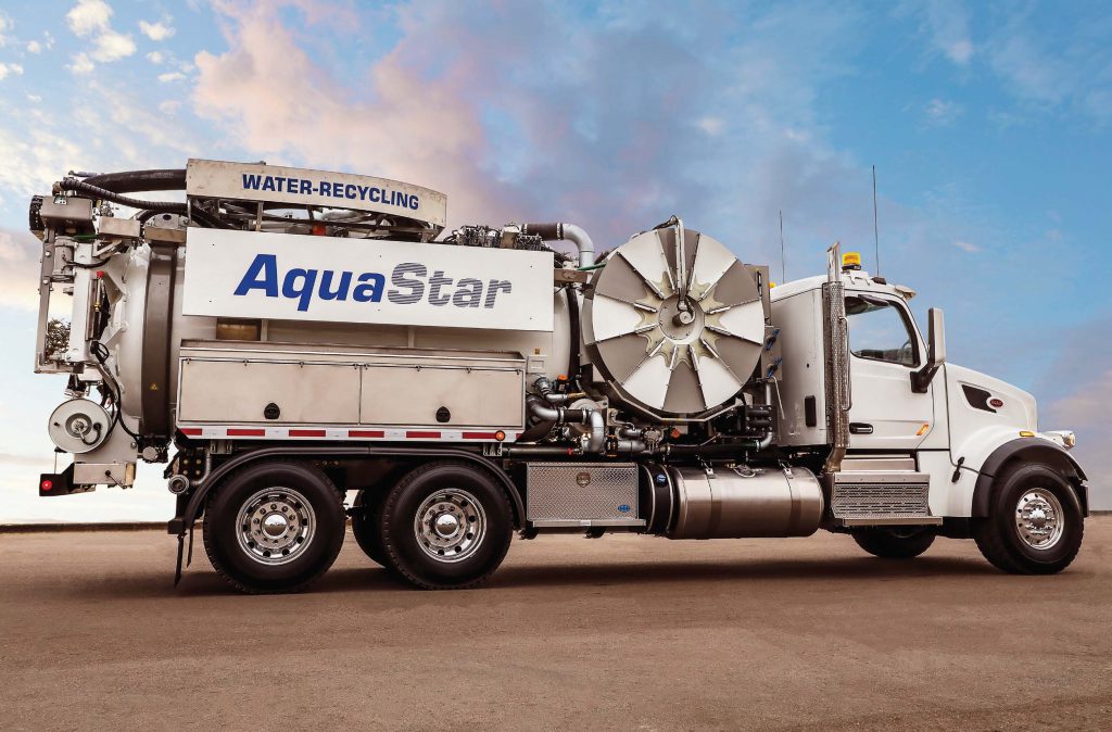 Due to the high pressure system and the hose reel placement, the AquaStar can also be used in Hydrovac applications. (Photo provided)
