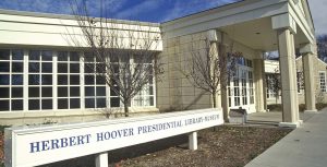Located in West Branch, Iowa, the Herbert Hoover Presidential Library and Museum sees between 140,000 to 150,000 annual visitors. (Joseph Sohm/Shutterstock.com)