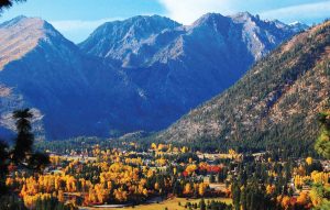 The majestic Cascade Mountains surrounding the town exhibit their unique beauty each season of the year. (Photo courtesy of Leavenworth Chamber of Commerce)