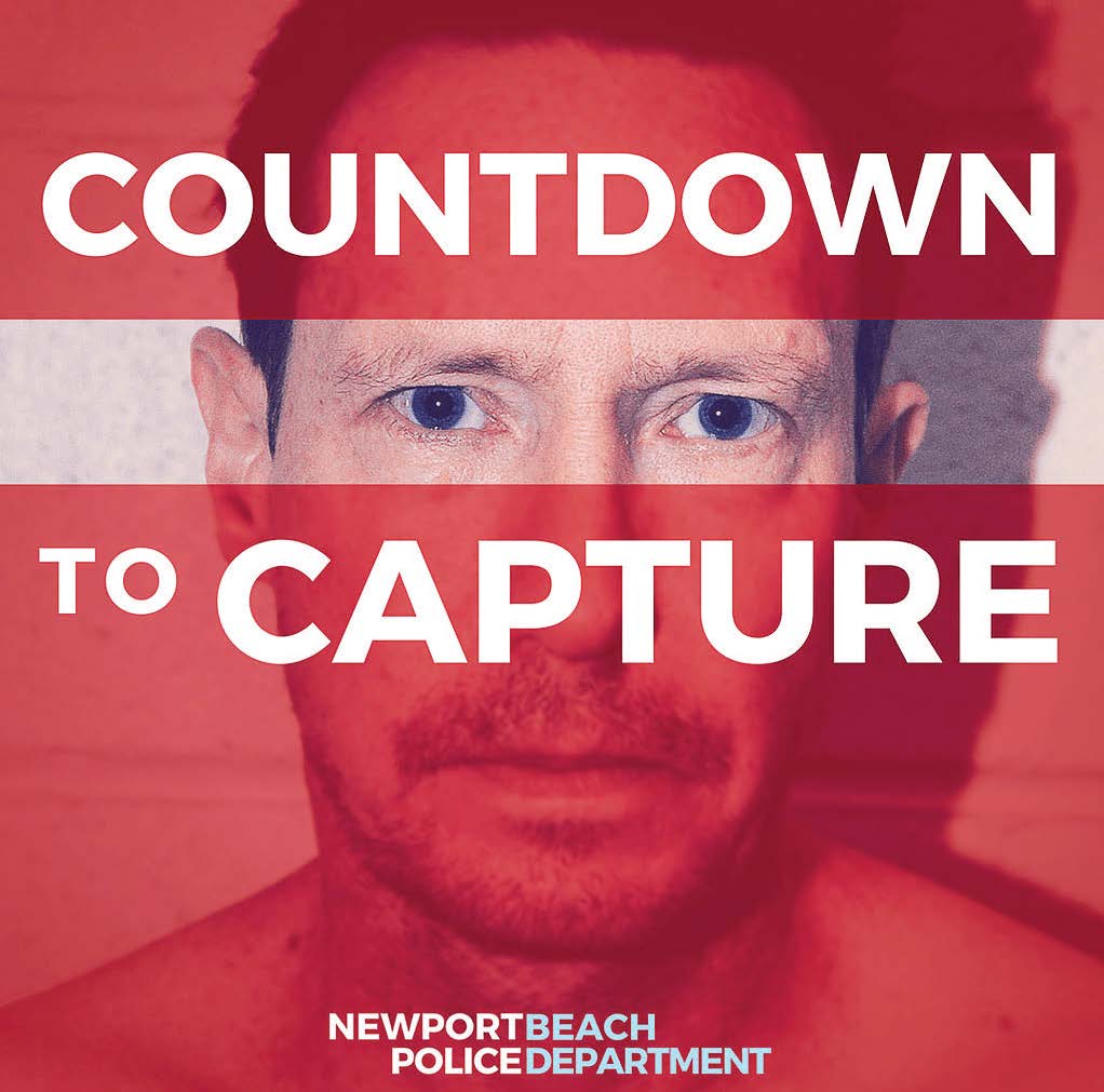 In September 2018, the Newport Beach Police Department began a podcast called “Countdown to Capture” with six episodes to request assistance from the public in locating a fugitive, Peter Chadwick, who is wanted for the murder of his wife. (Photo provided by the Newport Beach Police Department)