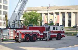 As the leasing plan continues, Rockford, Ill., is most concerned with watching interest rates to ensure that leasing continues to be the best option. Leasing has allowed the city to continue the necessary replacement of fleet vehicles, including this new ladder truck. (Photo provided by the city of Rockford, Ill.)