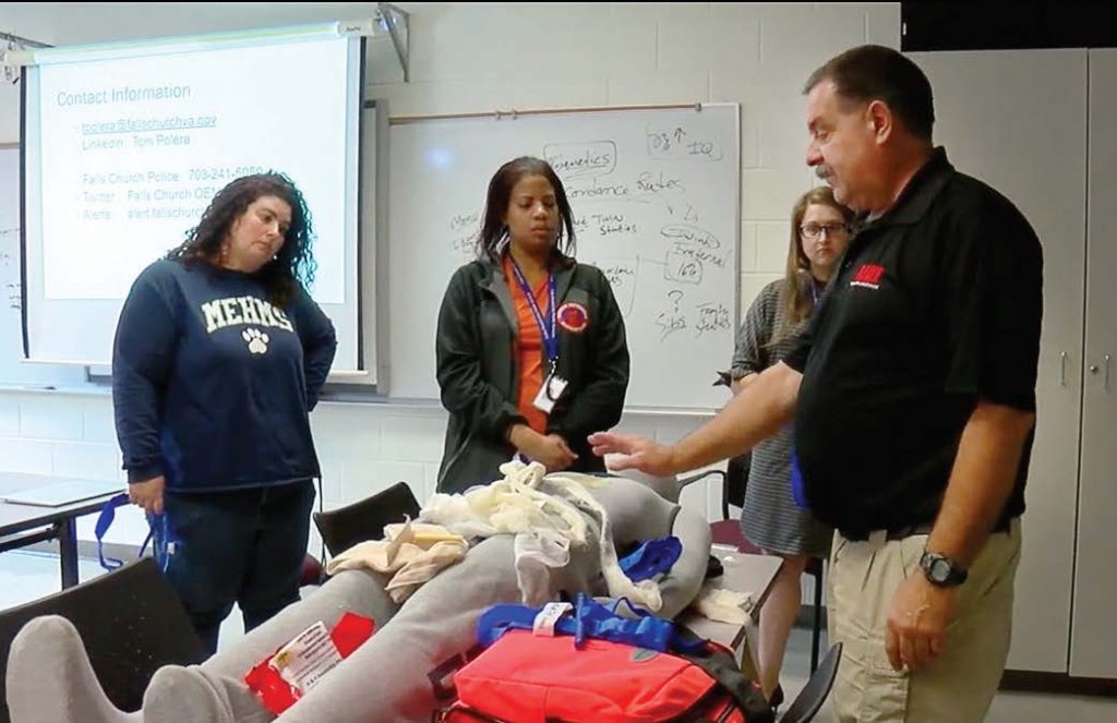 Instructors who are trained in Tactical Emergency Casualty Care, or TECC, teach the basic concepts of “Stop the Bleed.” This includes the use of tourniquets and occlusive dressings. (Photo provided)