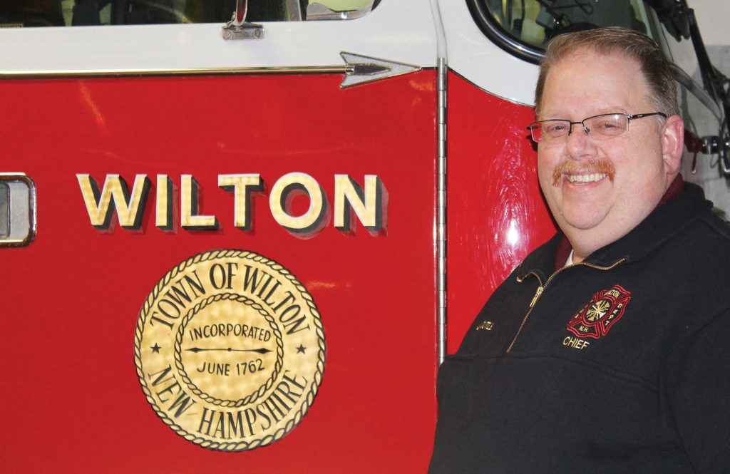 Jim Cutler serves as Wilton, N.H., Fire Department’s chief. He does this while also holding a full-time managerial position at Amherst Label in Milford, N.H. (Photo provided)
