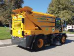 No1: Global M4 EV Rear Dump Street Sweeper will offer a high-capacity battery with a longer range. The electric drive motor is revised and upgraded to provide much more torque and increased efficiency. Global Environmental Products.
