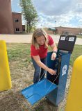 No1: Taking a water sample in Decatur, Ill., from the Hydro-Gaurd sampling station. (Photos provided Meuller Water Products)