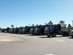 No5: Some of Venice’s fleet vehicles sit outside the new solid waste and fleet facility. (Photo provided by Venice, Fla.)